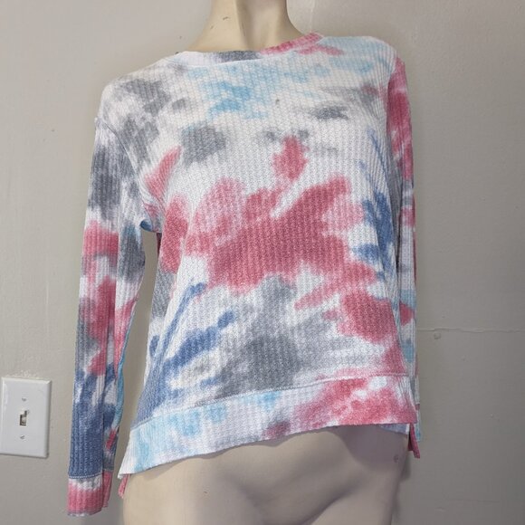 Tye Dye Waffle Knit Secret Treasures Pajama Top S GUC - Picture 1 of 4